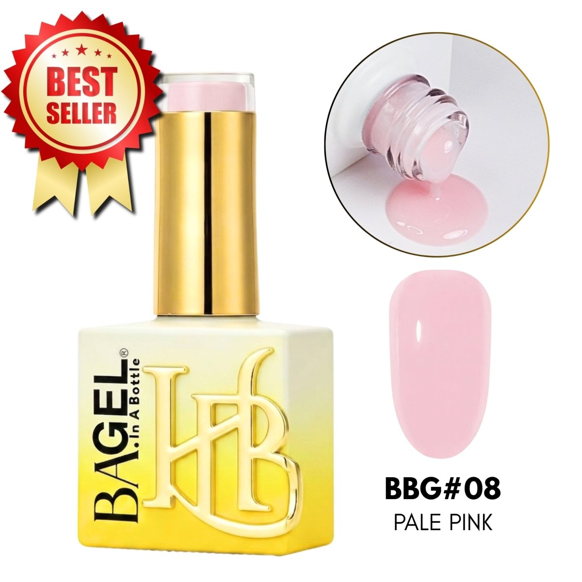 BA.GEL® Builder Bottle Gel (BBG) BBG#08 - Pale Pink (20ml) - HyBa® BEAUTY