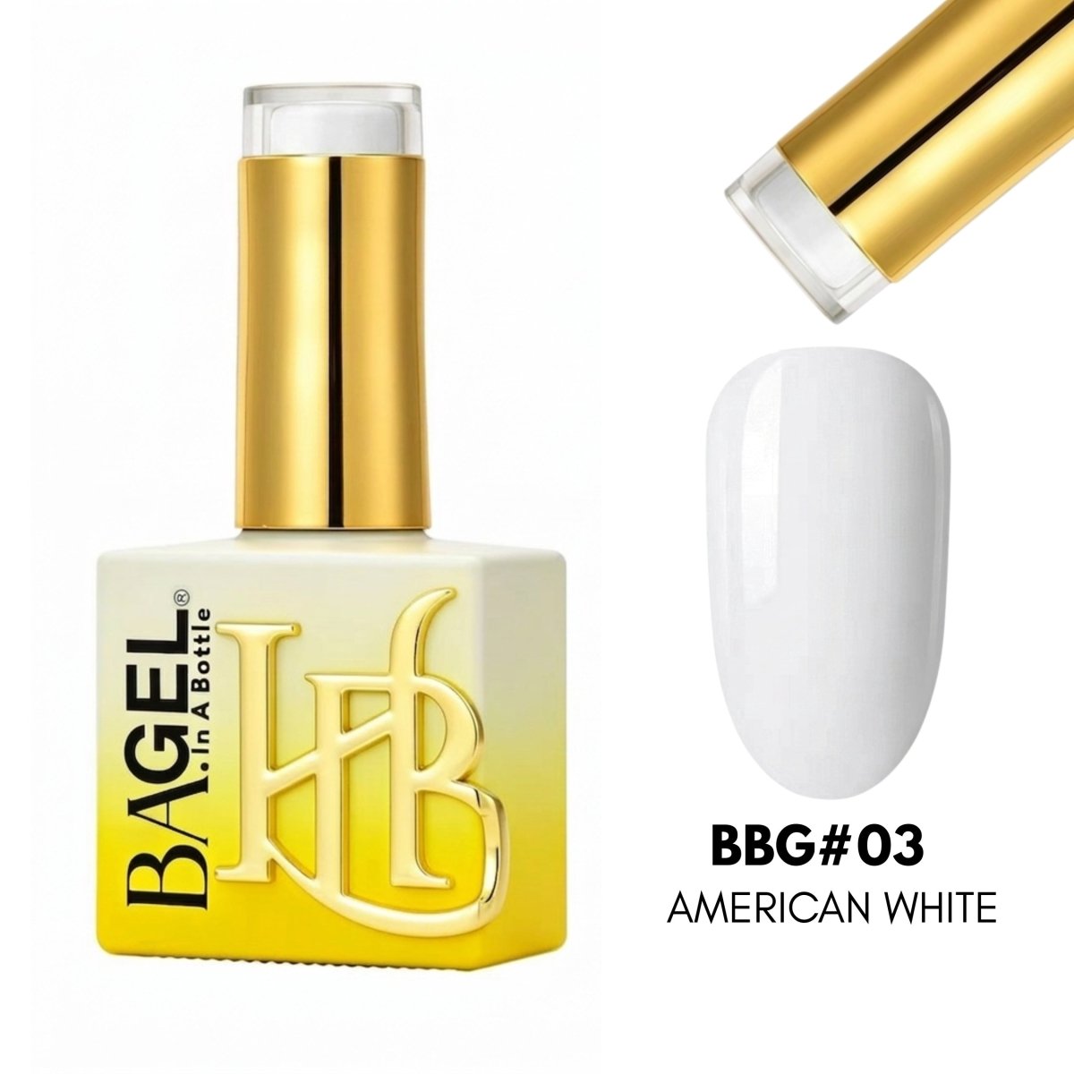 BBG03 - American White - Builder Bottle Gel - HYBA BEAUTY