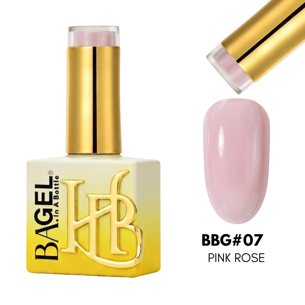 BBG07 - Pink Rose - Builder Bottle Gel - HYBA BEAUTY