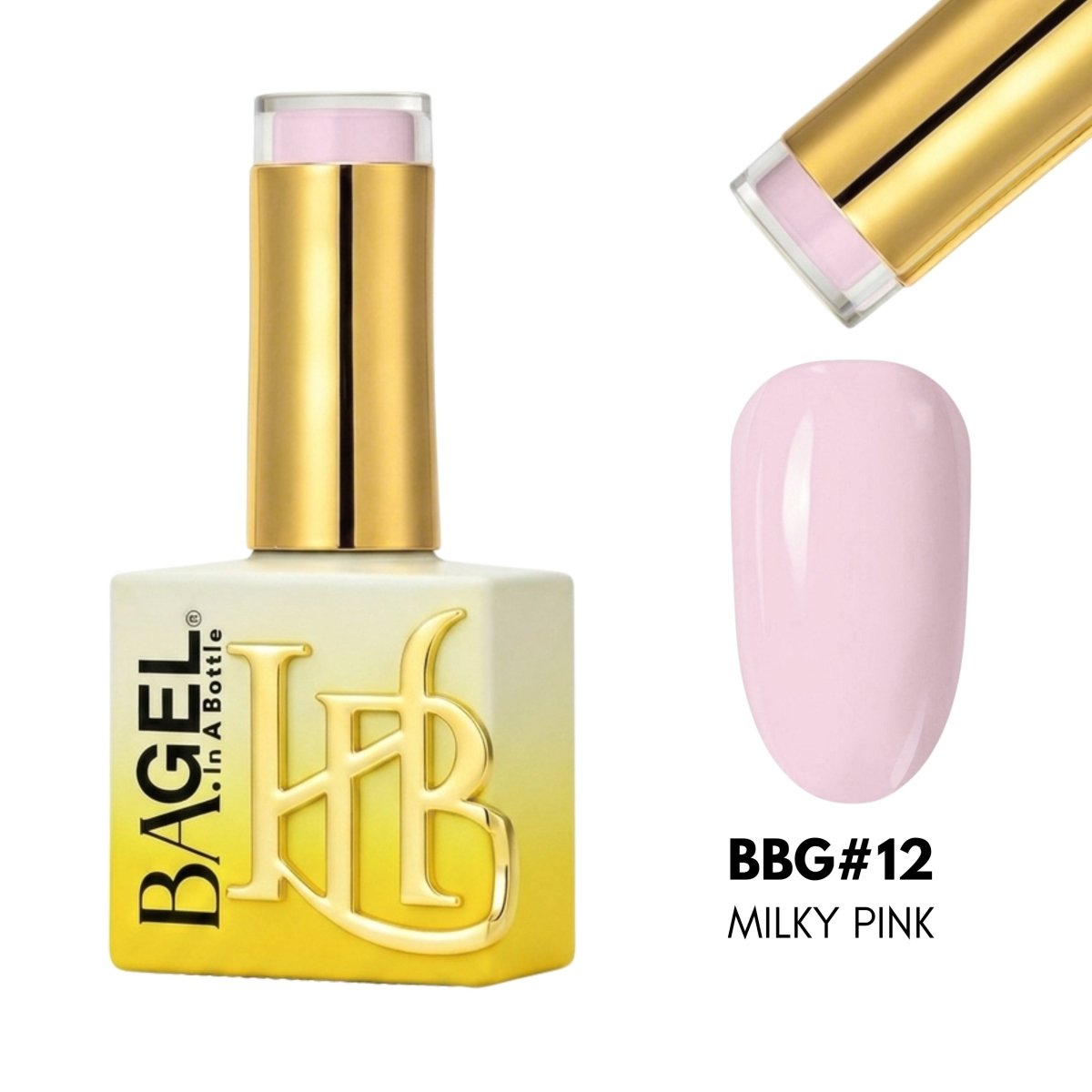 BBG12 - Milky Pink - Builder Bottle Gel - HYBA BEAUTY