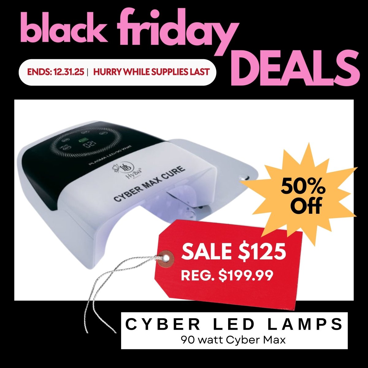BLACK FRIDAY SALE - CYBER MAX LAMP 50% OFF - HYBA BEAUTY