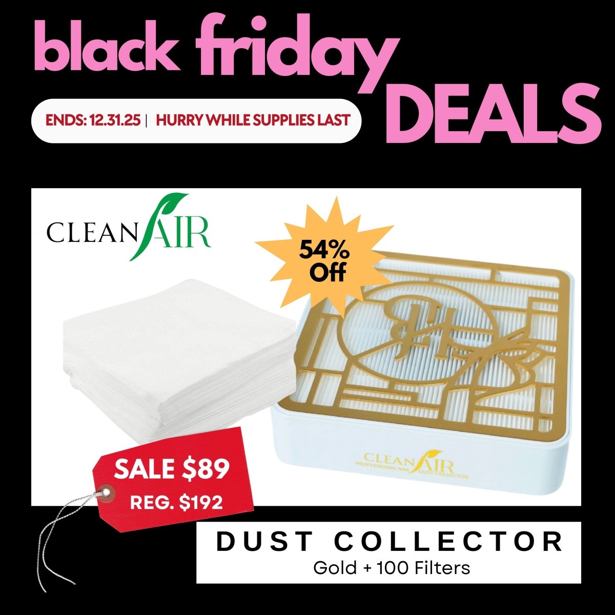 BLACK FRIDAY SALE - DUST COLLECTOR (GOLD OR SILVER) 54% OFF - HYBA BEAUTY