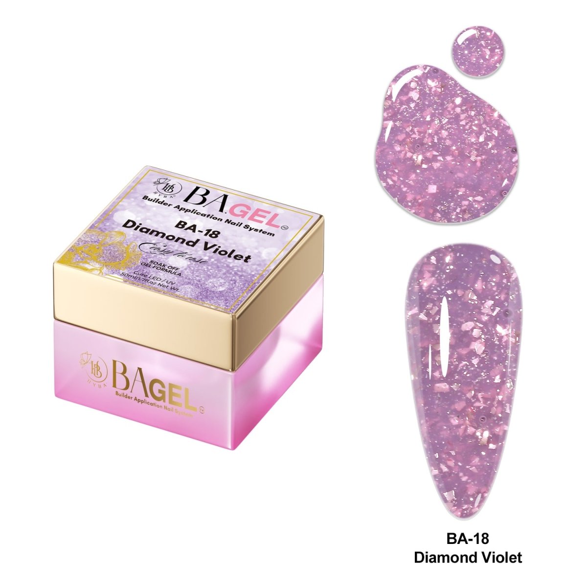 Builder Gel Application Nail System - Pink Shade - BA.GEL - HYBA BEAUTY