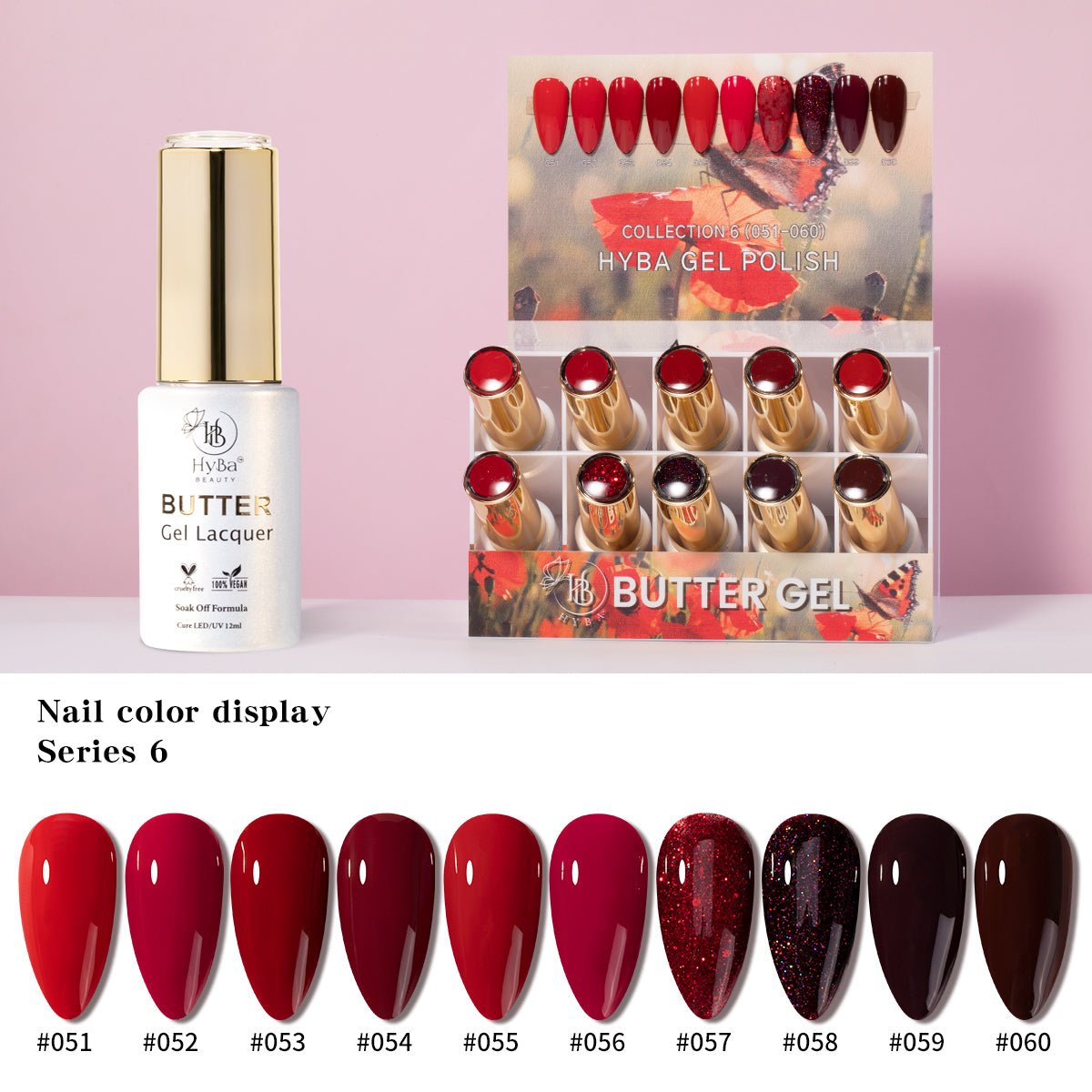 BUTTER GEL Full Collection / SERIES  1 - 16 - Free Top & Base Refill Kits - HYBA BEAUTY