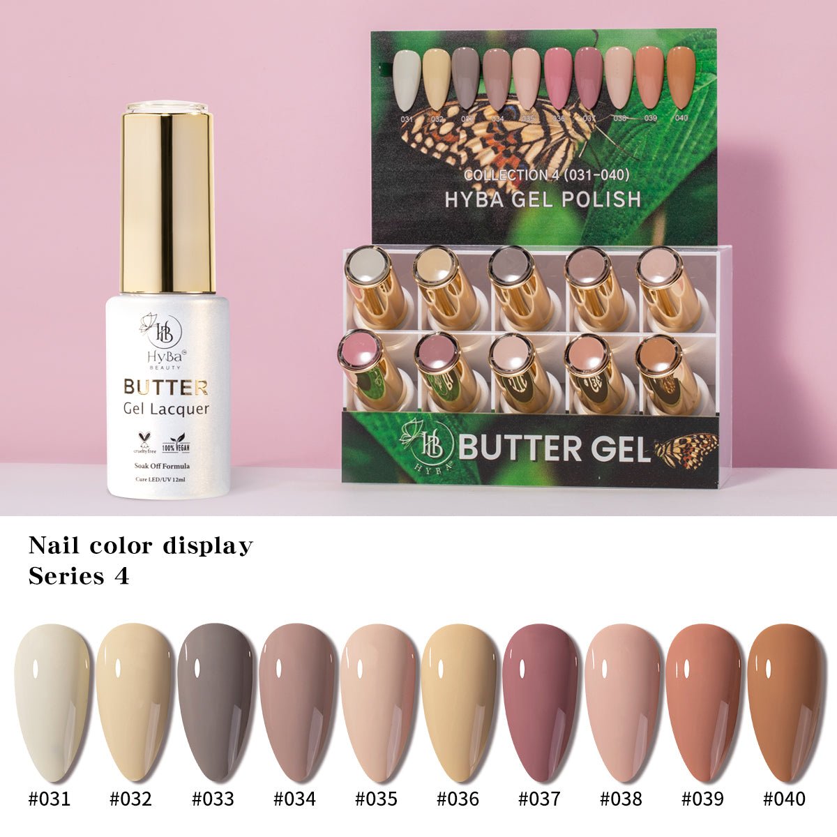 BUTTER GEL Full Collection / SERIES  1 - 16 - Free Top & Base Refill Kits - HYBA BEAUTY