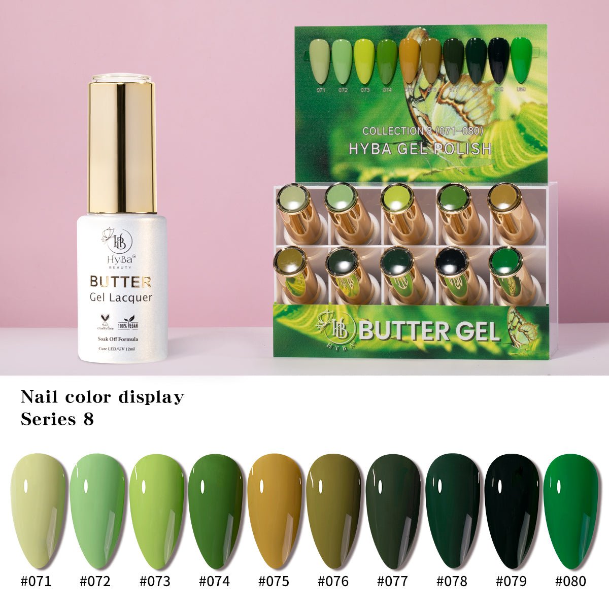 BUTTER GEL Full Collection / SERIES  1 - 16 - Free Top & Base Refill Kits - HYBA BEAUTY