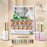 BUTTER Gel Polish SERIES Collection 1 (Colors 001 - 010) - Free Top & Base - HYBA BEAUTY