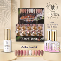 BUTTER Gel Polish SERIES Collection 14 (Colors 131 - 140) - Free Top & Base - HYBA BEAUTY