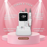 CYBER E - TECH 45K/ CLASSIC WHITE - Professional E - FILE Nail Machine - HYBA BEAUTY
