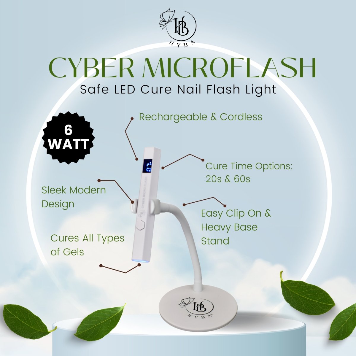 CYBER MICRO Flash LED Cure Nail Light - HYBA BEAUTY