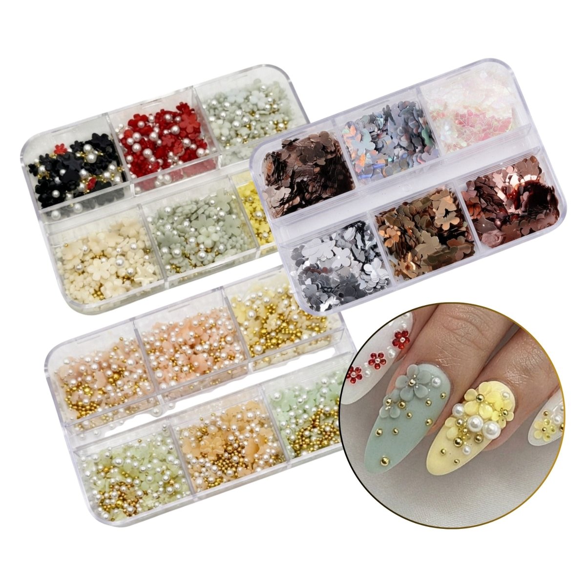 Daisies & Butterfly Assorted - Nail Art (CLEARANCE) - HyBa® BEAUTY