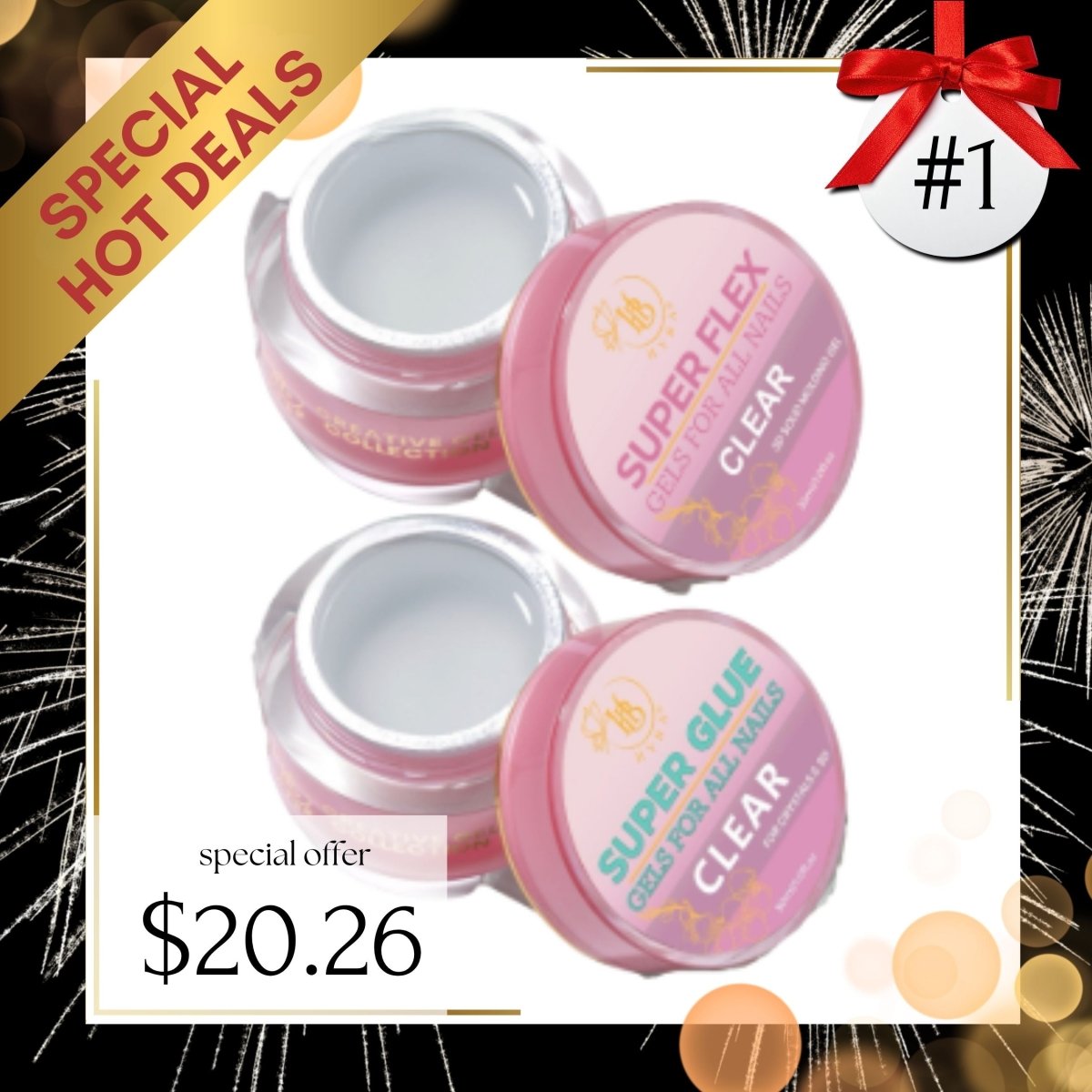 DEAL 1 - Flex Gel and Glue Gel - HYBA BEAUTY