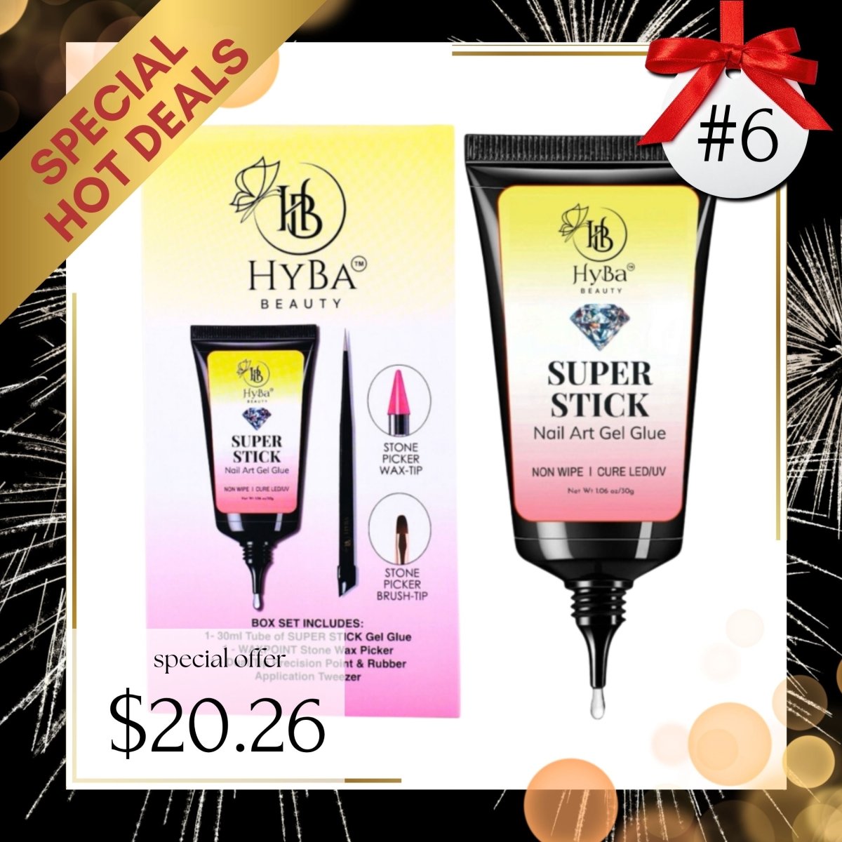 DEAL 6 - Super Stick Glue Gel Kit - HYBA BEAUTY