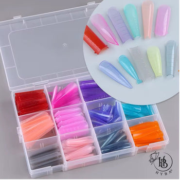 FLIP IT DUAL REVERSE NAIL FORM - RAINBOW TIPS - HYBA BEAUTY