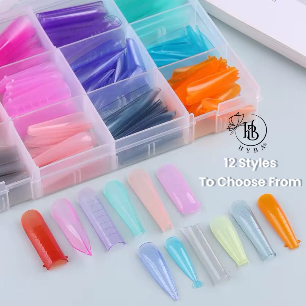 FLIP IT DUAL REVERSE NAIL FORM - RAINBOW TIPS - HYBA BEAUTY