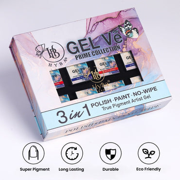 GEL Vẽ Prime Collection Artist Gel / 12pcs set (5g each) - HYBA BEAUTY