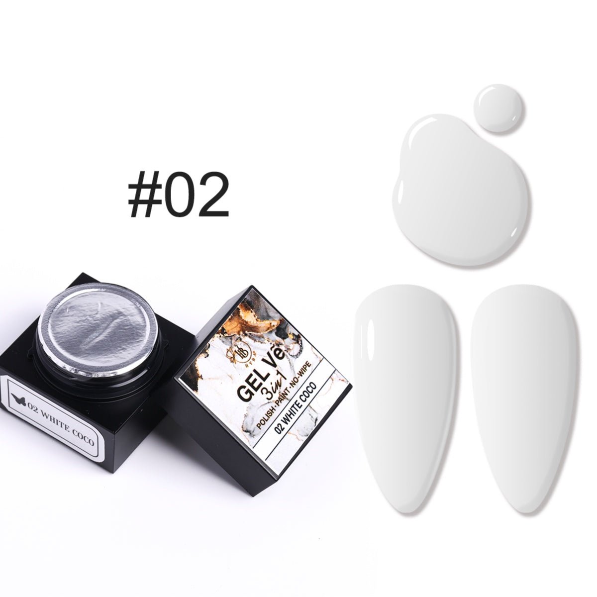 GEL Vẽ - White CoCo / 1pcs (5g Each) - HYBA BEAUTY