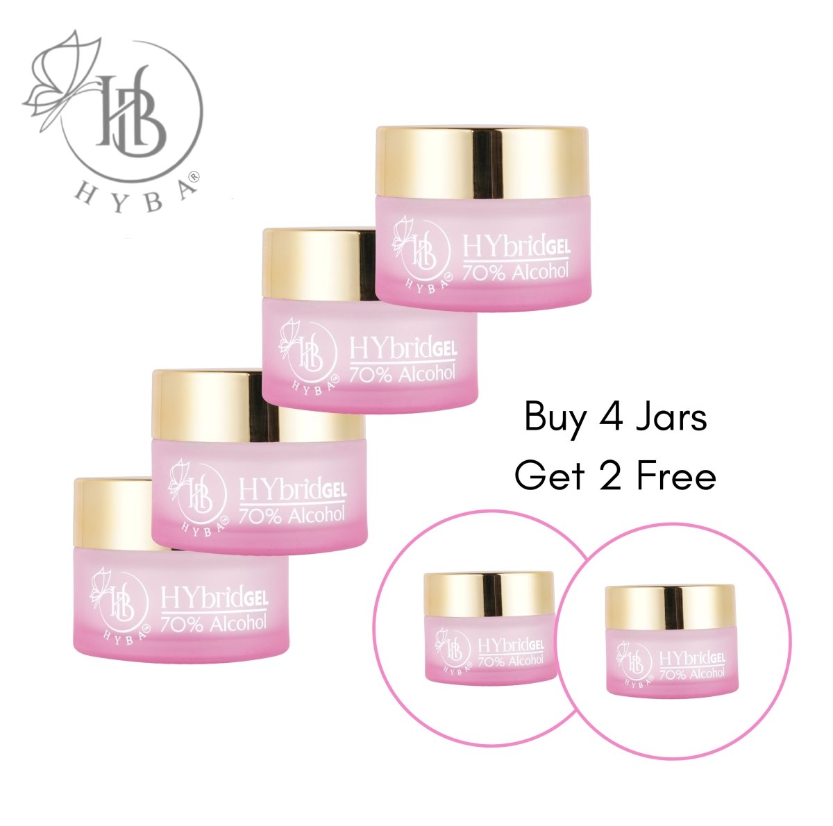 Glass Alcohol Solution Jar - 1 Pcs - HYBA BEAUTY