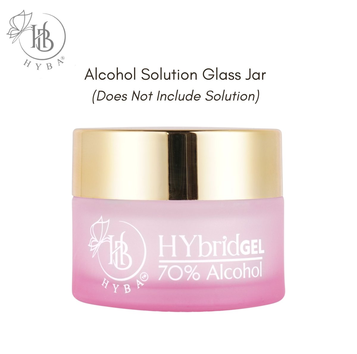 Glass Alcohol Solution Jar - 1 Pcs - HYBA BEAUTY