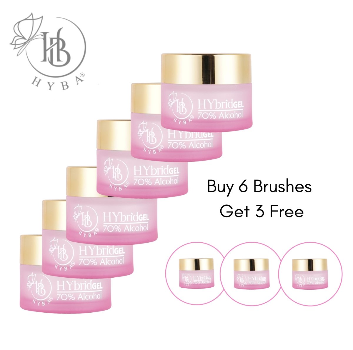 Glass Alcohol Solution Jar - 1 Pcs - HYBA BEAUTY