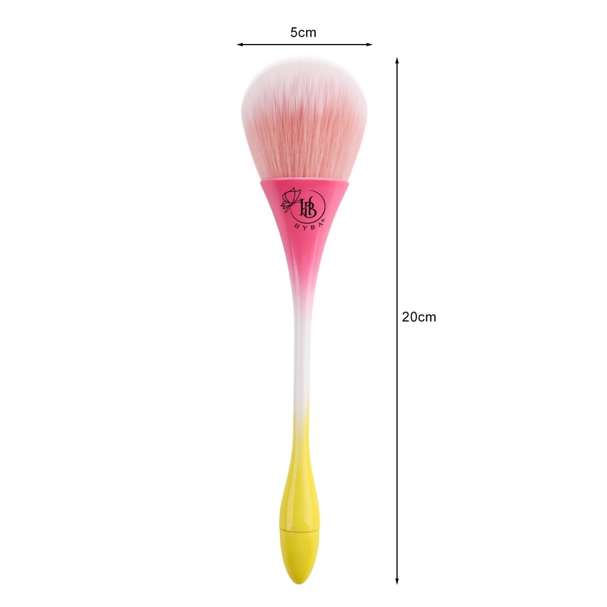 HB SUPER DUSTER Brush (Pink & Yellow) - HYBA BEAUTY