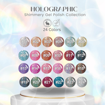 HOLOGRAPHIC Gel Polish Collection - HYBA BEAUTY