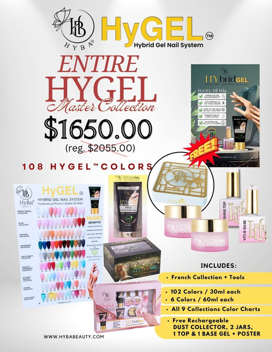 HYBRID GEL BUNDLE - HyGEL Entire Master Full Collections 108 Colors - HYBA BEAUTY