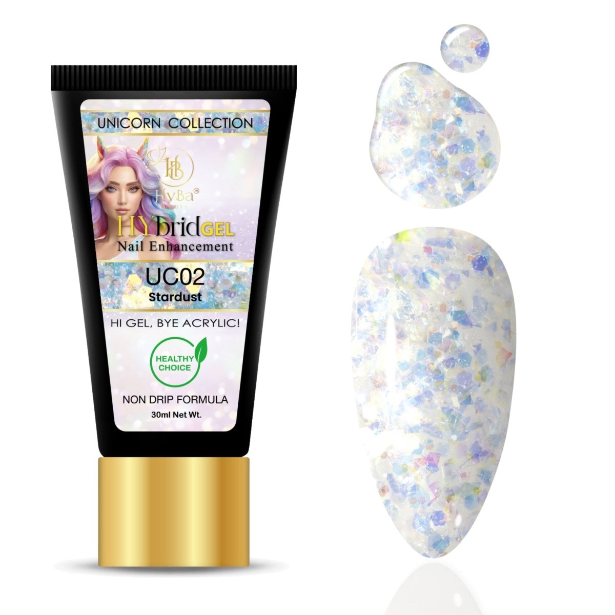 Hybrid Gel - HyGEL® 30ml / UC02 Stardust - HyBa® BEAUTY