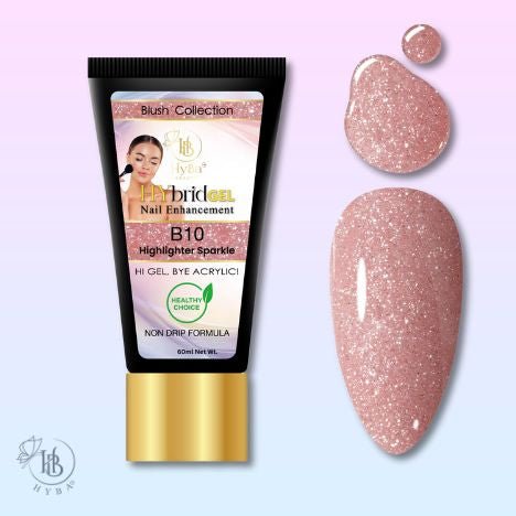 Hybrid Gel - HyGEL® 60ml / B10 Highlighter Sparkle - HYBA BEAUTY