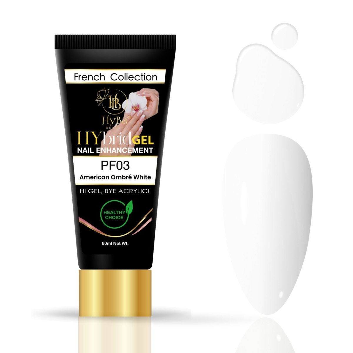 Hybrid Gel - HyGEL 60ml / #PF03 American Ombre White - HyBa® BEAUTY