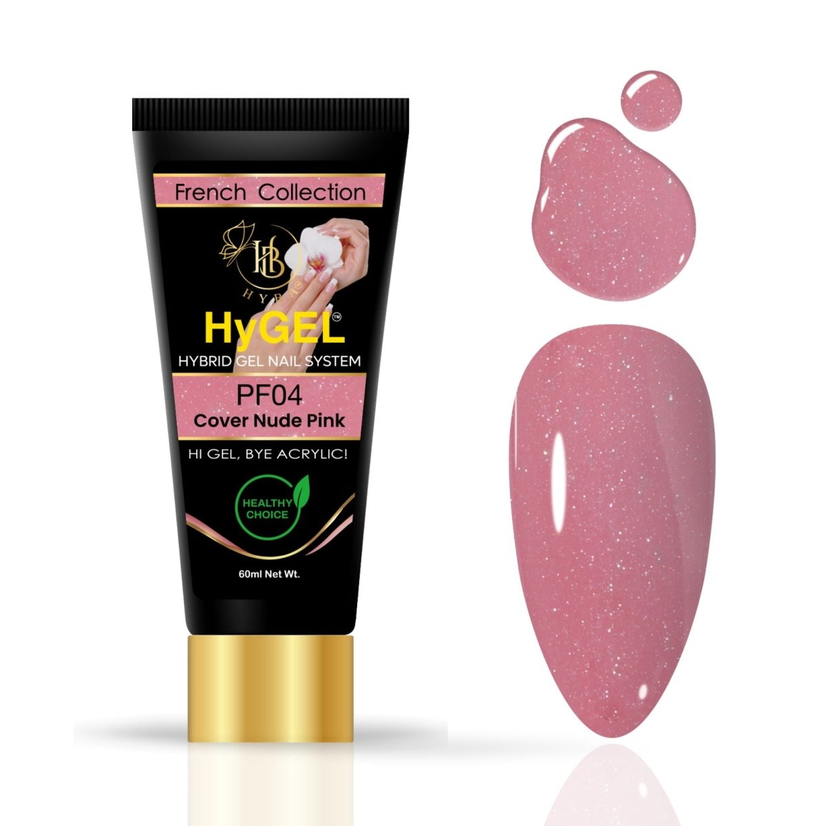 Hybrid Gel - HyGEL 60ml / #PF04 Cover Nude Pink - HyBa® BEAUTY