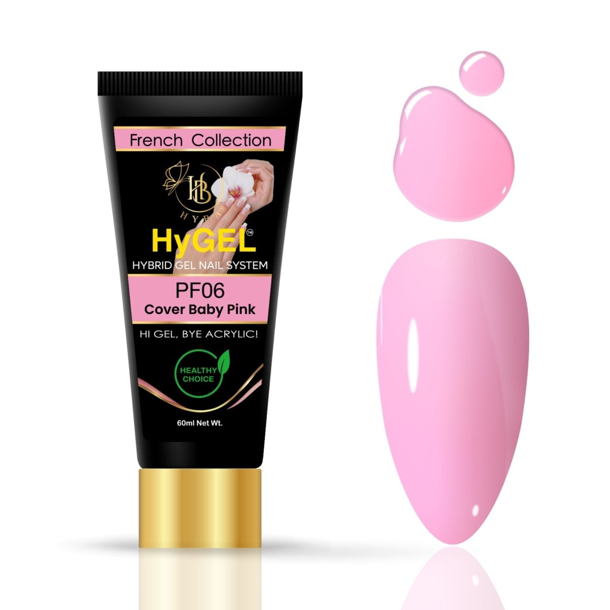 Hybrid Gel - HyGEL 60ml / #PF06 Cover Baby Pink - HyBa® BEAUTY