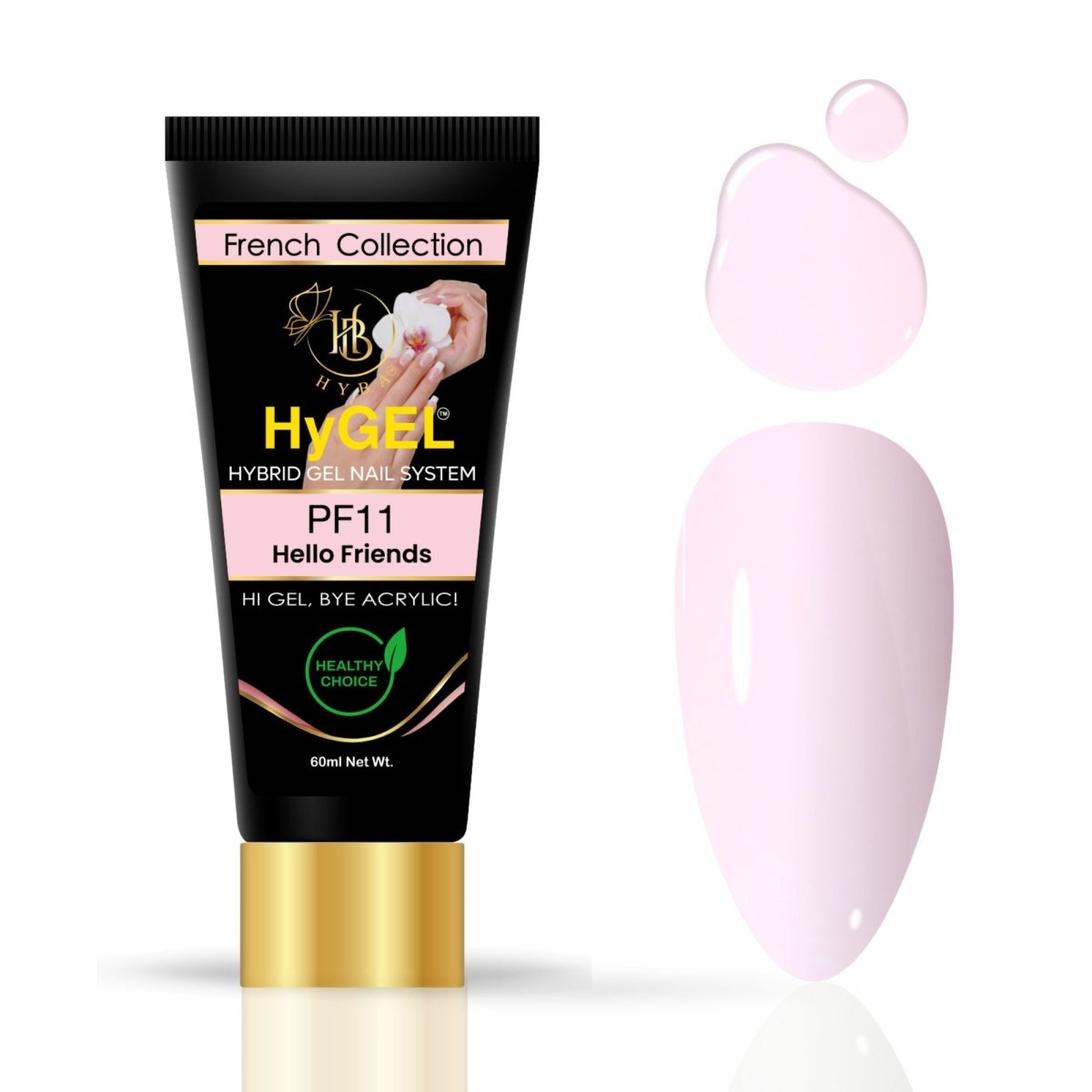 Hybrid Gel - HyGEL 60ml / #PF11 Hello Friends Pink - HyBa® BEAUTY