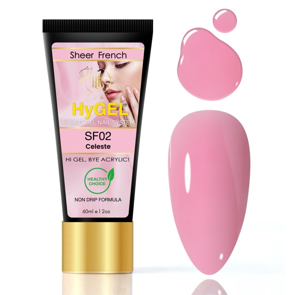 Hybrid Gel - HyGEL® 60ml / SF02 Celeste - HyBa® BEAUTY