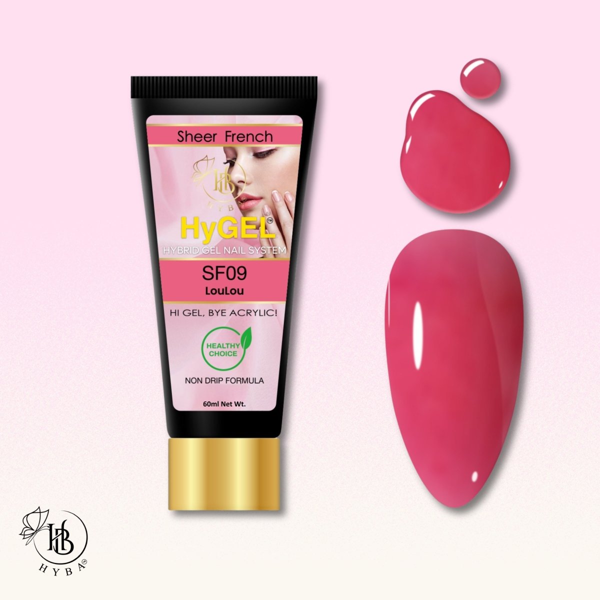 Hybrid Gel - HyGEL® 60ml / SF08 Rosie - HYBA BEAUTY