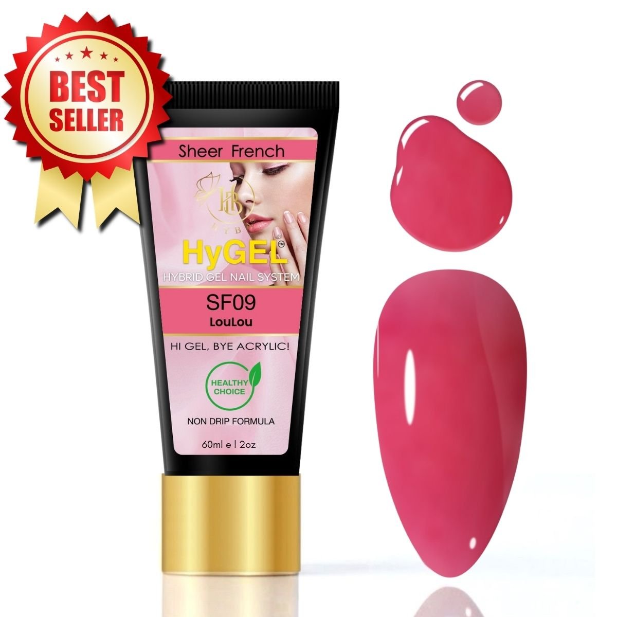Hybrid Gel Professional Nail Gel - HyGEL® 60ml / #SF09 Lou Lou - HyBa® BEAUTY