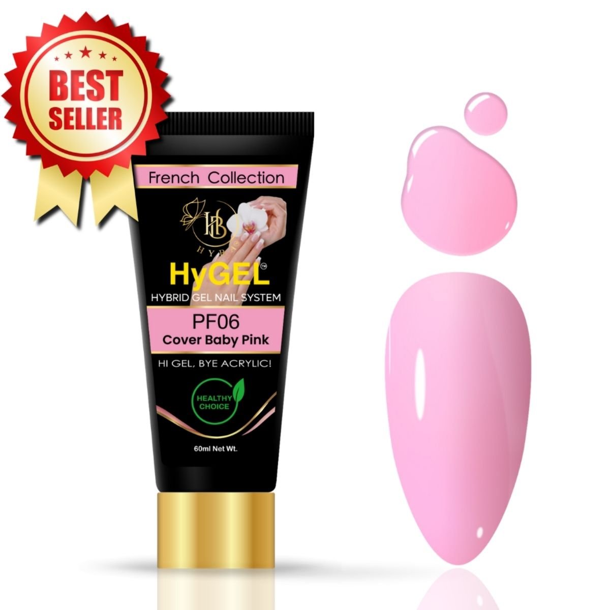 Hybrid Gel Professional Nail Polish - HyGEL 60ml / #PF06 Cover Baby Pink - HyBa® BEAUTY