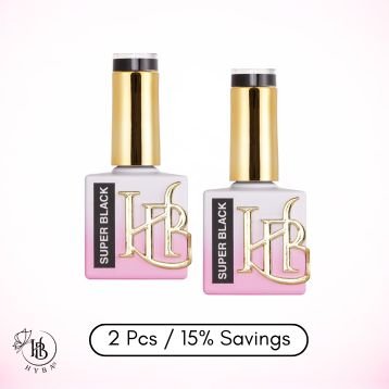 HYBRID SUPER BLACK Gel Polish - REFILL KIT OR SINGLES - HYBA BEAUTY