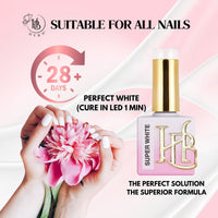 HYBRID SUPER WHITE Gel Polish - 20ml - HYBA BEAUTY