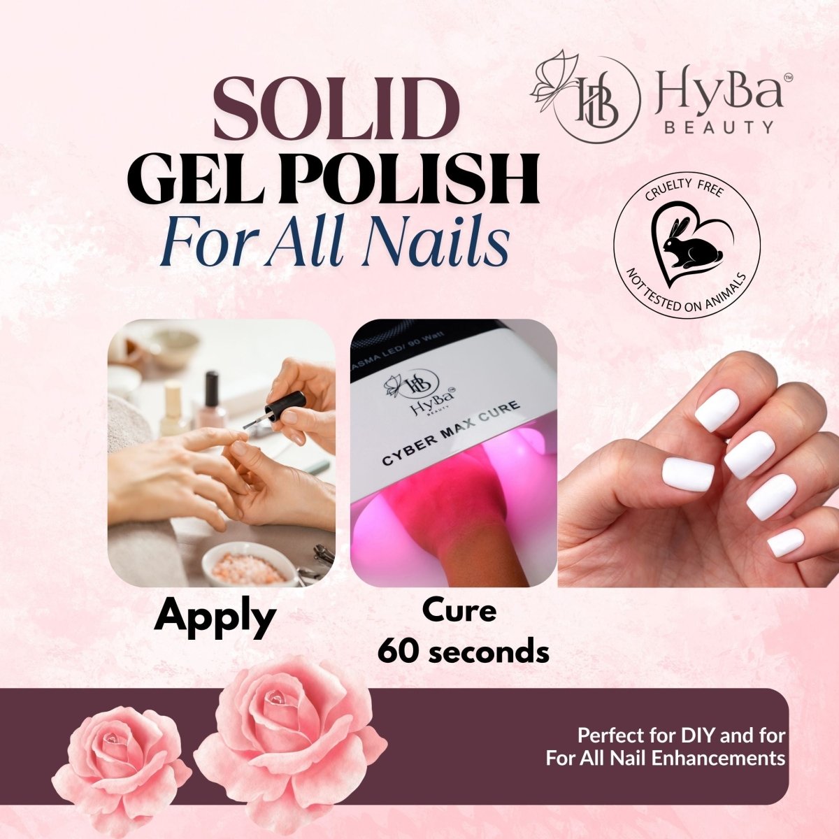 HYBRID SUPER WHITE Gel Polish - 20ml - HYBA BEAUTY