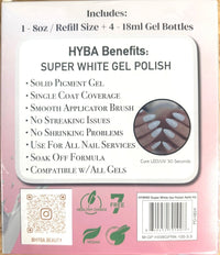 HYBRID SUPER WHITE Gel Polish - REFILL KIT OR SINGLES - HYBA BEAUTY