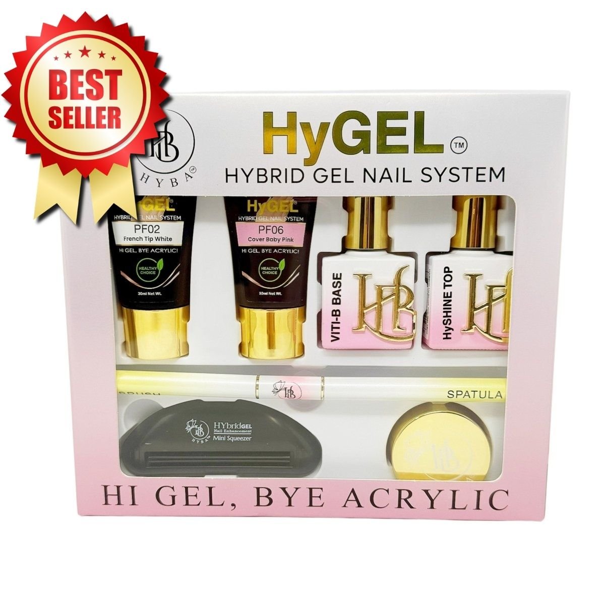 HyGEL® HYBRID DIY Home or Professional Gel Nail System - Ready Kit #1 - HyBa® BEAUTY