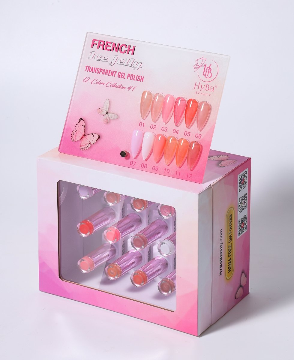 ICE JELLY FRENCH Collection - PINK Shades - HYBA BEAUTY