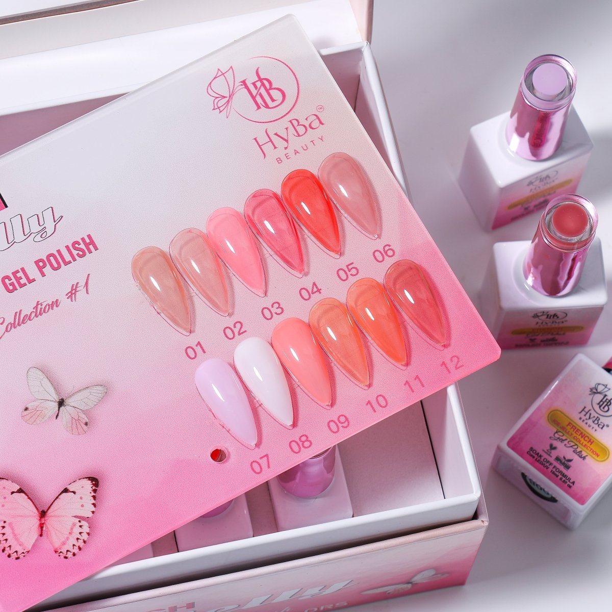 ICE JELLY FRENCH Collection - PINK Shades - HYBA BEAUTY