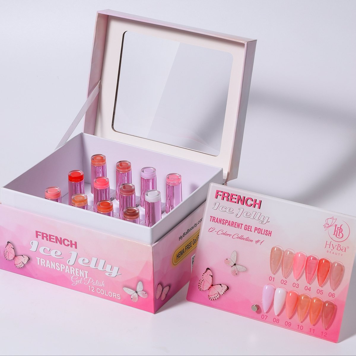 ICE JELLY FRENCH Collection - PINK Shades - HYBA BEAUTY