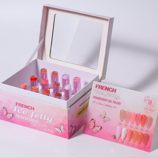 ICE JELLY FRENCH Collection - PINK Shades - HYBA BEAUTY