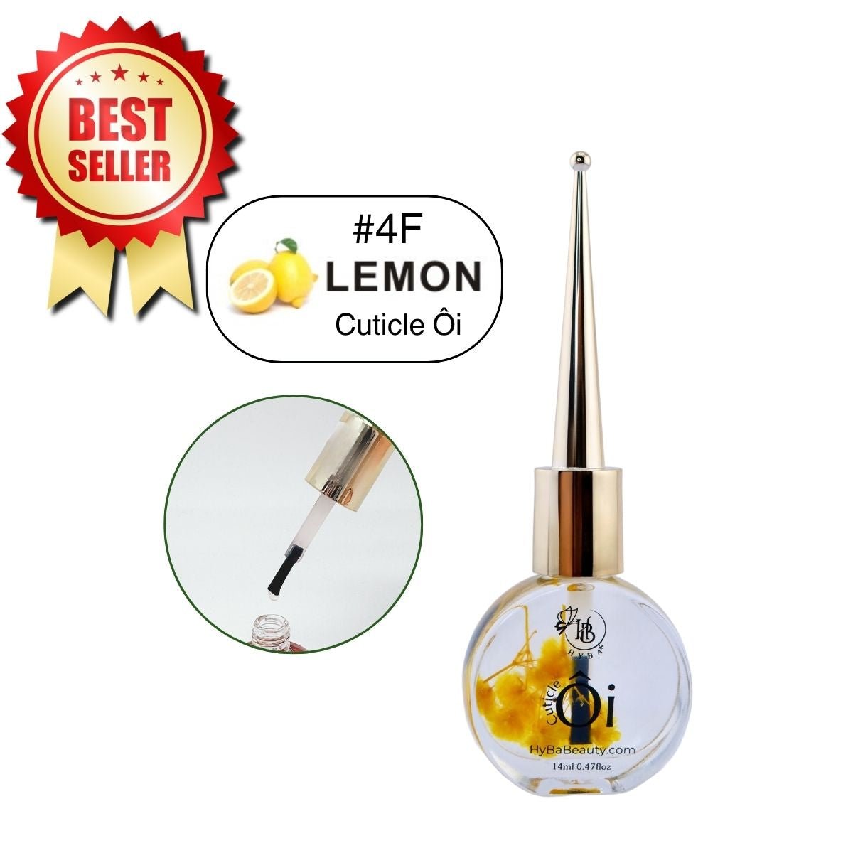 Lemon - Essential Cuticle Moisturizing Oils with Vitamin E - (Single listing) 14ml - HyBa® BEAUTY