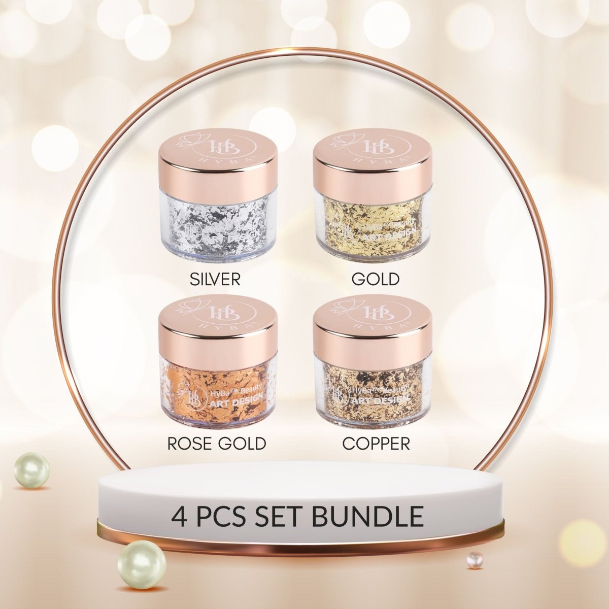 METALLIC FOIL FLAKES - HYBA BEAUTY