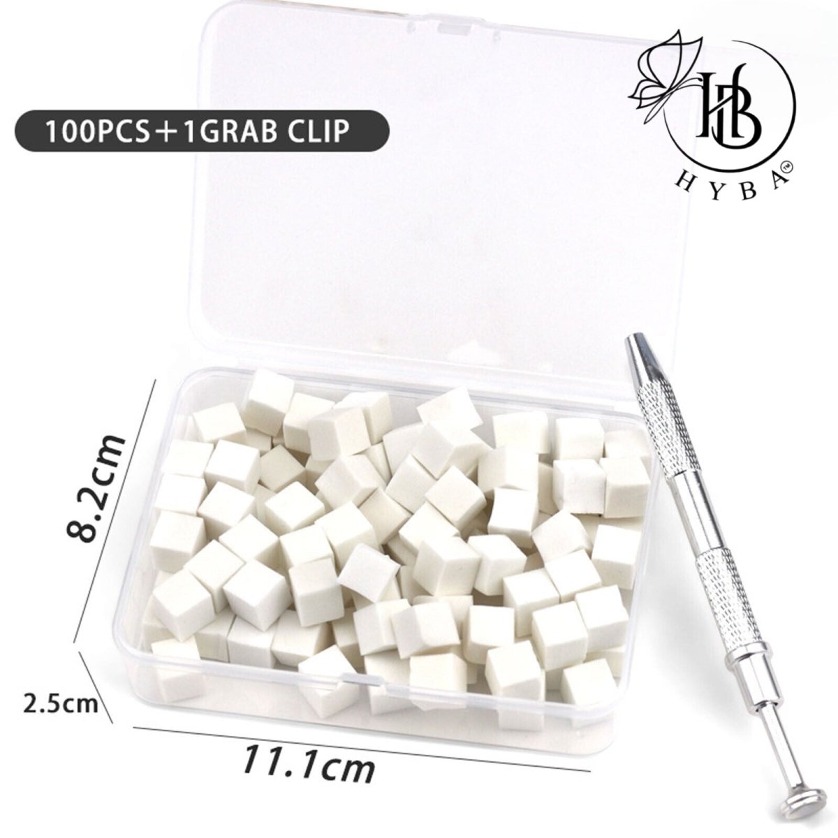 Mini Ombré Sponges with Grabber Box Set - White - HYBA BEAUTY