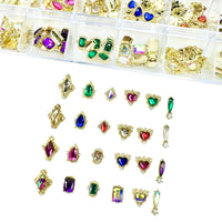 Mixed Crystals and Gold Charm 1 - HYBA BEAUTY
